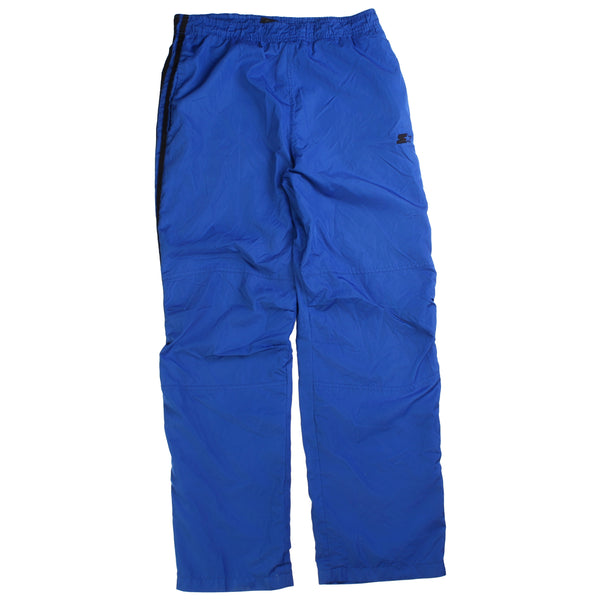 Starter  Elasticated Waistband Drawstrings Straight Leg Nylon Sportswear Joggers / Sweatpants XLarge Blue