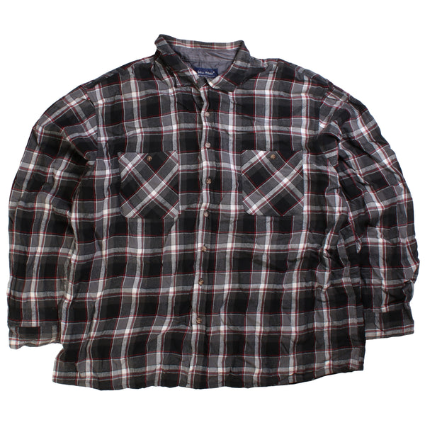 John Blair  Long Sleeve Button Up Check Shirt XLarge (missing sizing label) Grey