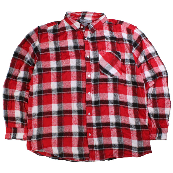 Authentic Pignet  Check Lumberjack Long Sleeve Button Up Shirt XXLarge (2XL) Red