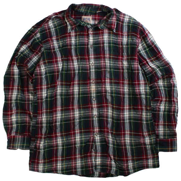 Himalaya  Check Lumberjack Long Sleeve Button Up Shirt XLarge Green