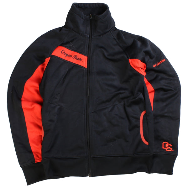 Columbia  Oregon State Full Zip Up Sweatshirt Large Black