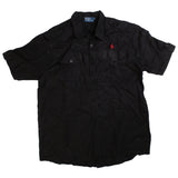 Polo Ralph Lauren  Plain Short Sleeve Button Up Shirt XLarge Black