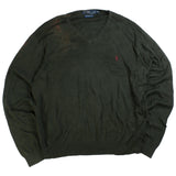 Ralph Lauren  Knitted V Neck Jumper / Sweater XXLarge (2XL) Green