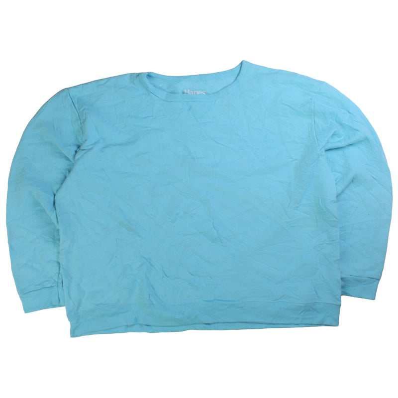 Hanes  plain Sweatshirt XXLarge (2XL) Blue