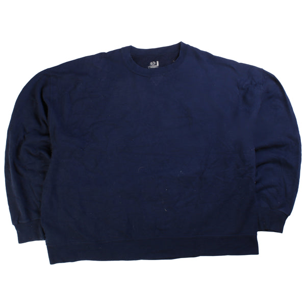 fruit of loom  Heavyweight 90's Crewneck Plain Sweatshirt XXLarge (2XL) Navy Blue