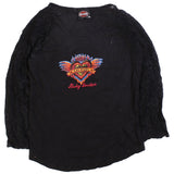Harley Davidson  Lacy Long Sleeve T Shirt Large Black