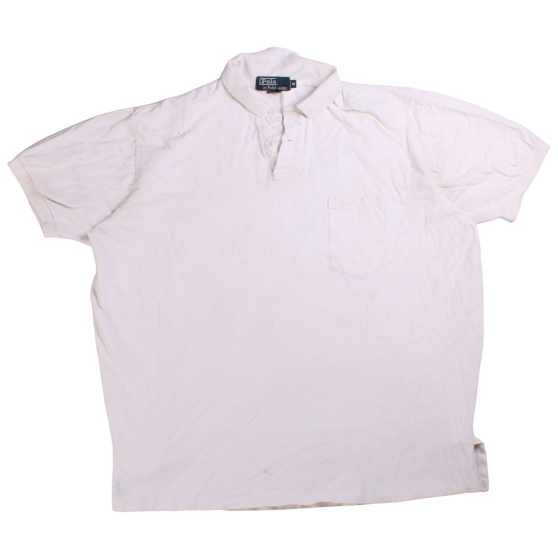 Polo Ralph Lauren  Button Up Short Sleeve Polo Shirt Medium White