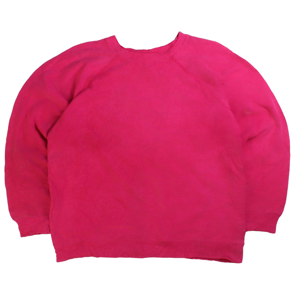 Hanes  Crewneck Plain Sweatshirt Large Pink