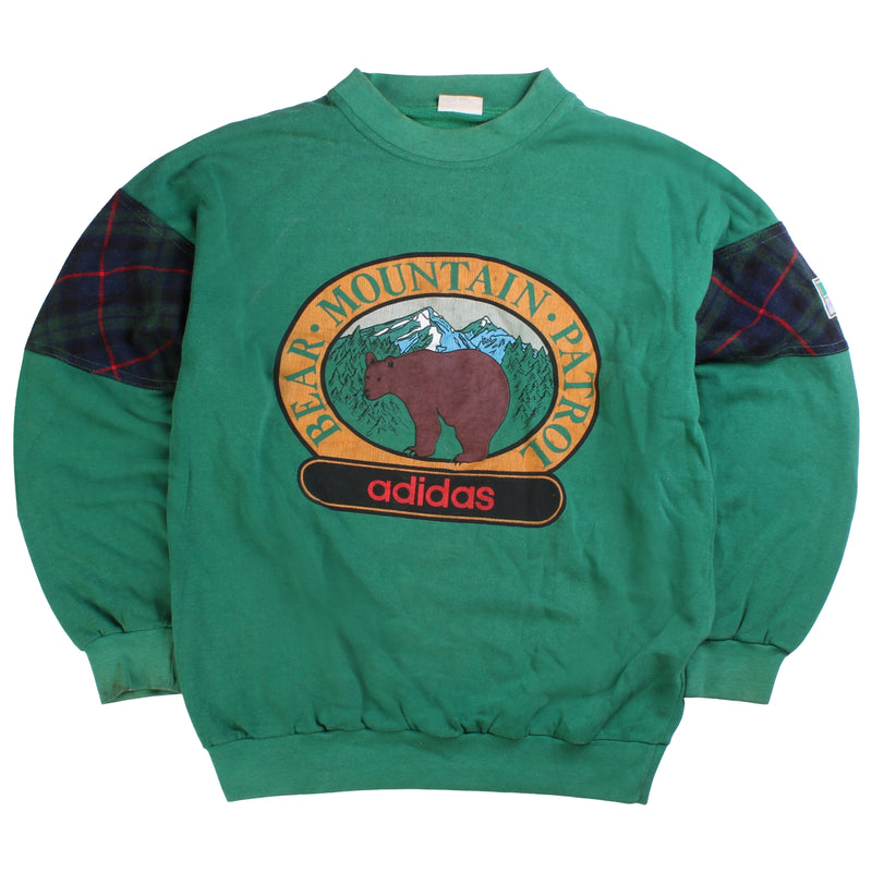 Adidas  Bear Moutain Patrol 80's Sweatshirt Medium (missing sizing label) Green