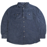 Old NAvy  Corduroy Long Sleeve Button Up Shirt XXLarge (2XL) Navy Blue