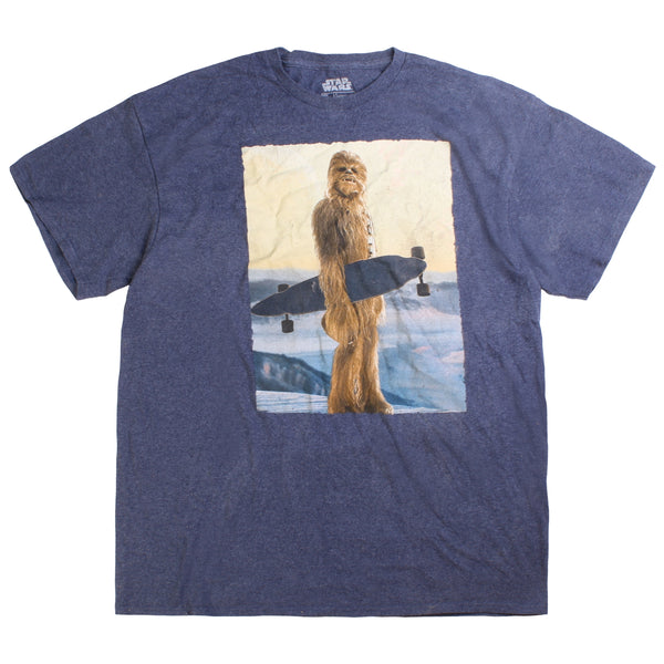 Star Wars Chewbacca Graphic Lightweight T Shirt Men's X-Large Navy Blue