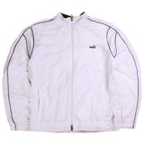 Puma Full Zip Up Windbreaker Jacket Women's X-Large White