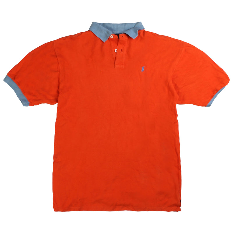 Polo Ralph Lauren Quarter Button Polo Shirt Men's X-Large Orange