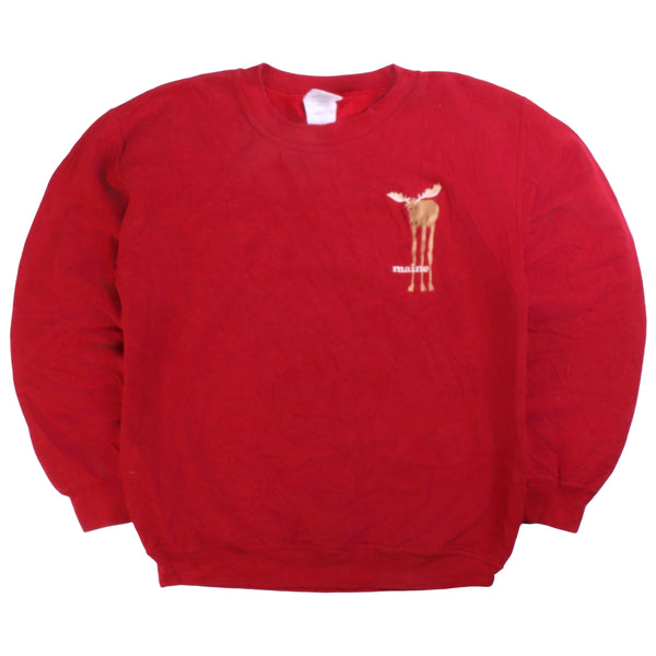 Gildan Maine Sweatshirt Men's Small Red