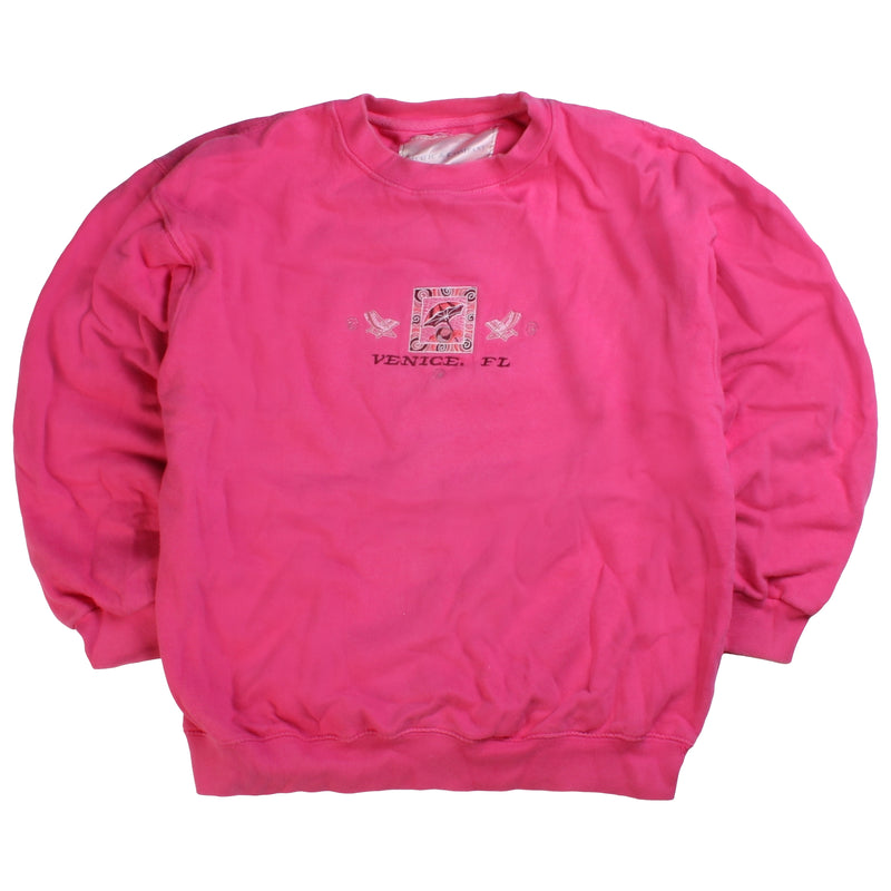 Pacific & Co  Venice FL Crewneck Sweatshirt Medium Pink