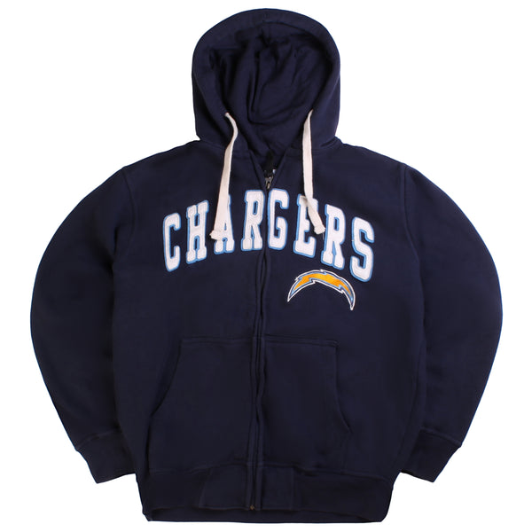 NFL  NFL Chargers Full Zip Up Hoodie Medium Navy Blue