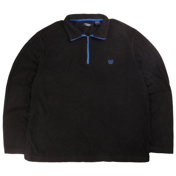 Chaps  Quarter Zip Fleece Jumper XLarge Black