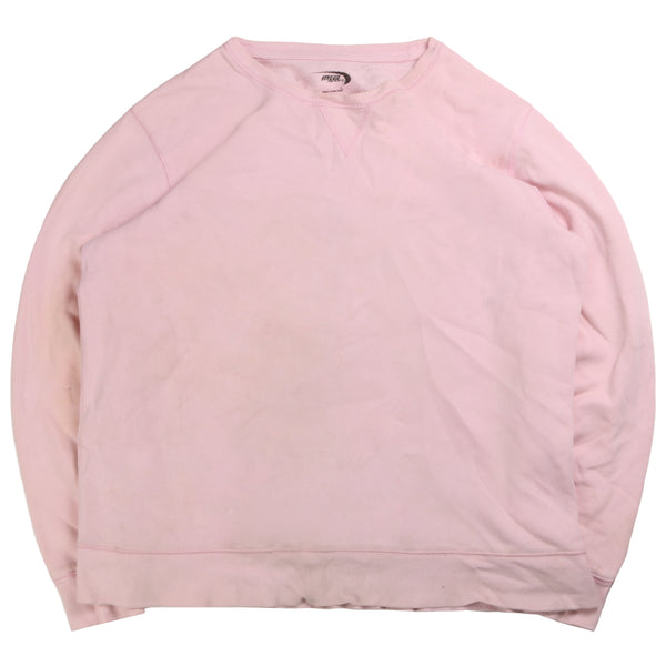 Mta Sport  Plain Heavyweight Crewneck Sweatshirt Large Pink