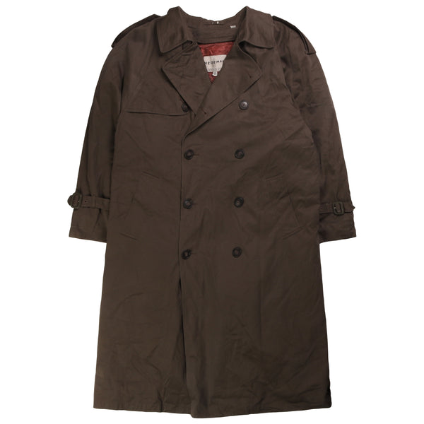 London Fog  Long Button Up Trench Coat XLarge Brown