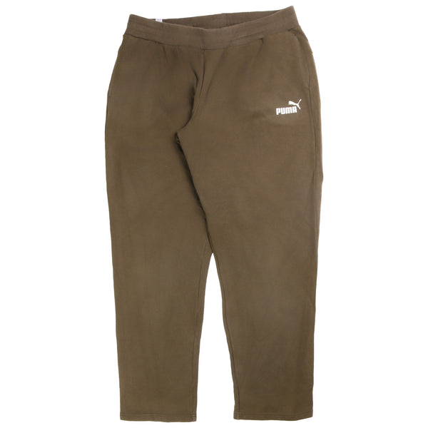 Puma  Elasticated Waistband Drawstrings Joggers / Sweatpants XLarge Khaki Green