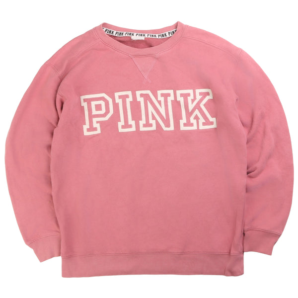 Pink  Spellout Crewneck Sweatshirt Large (missing sizing label) Pink