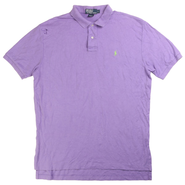 Polo Ralph Lauren  Short Sleeve Button Up Polo Shirt Large Purple