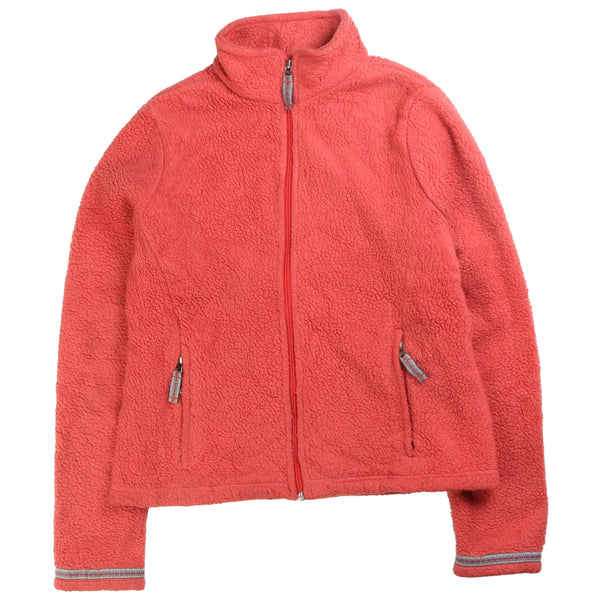 L.L.Bean  Plain Full Zip Up Fleece Jumper Medium Red