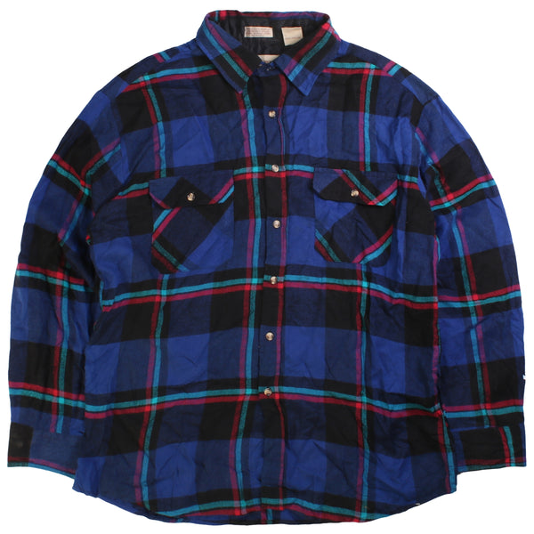 Northwest Territory  Long Sleeve Button Up Check Shirt Large Blue