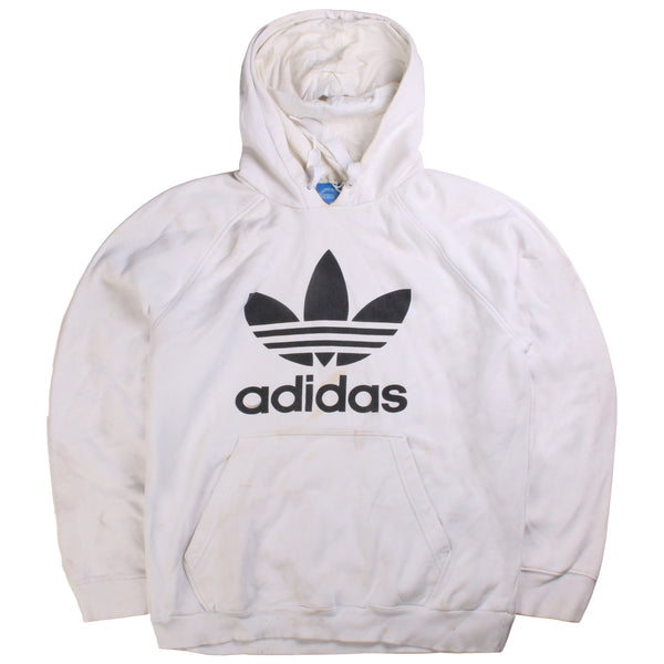 Adidas  Spellout Pullover Hoodie XLarge White