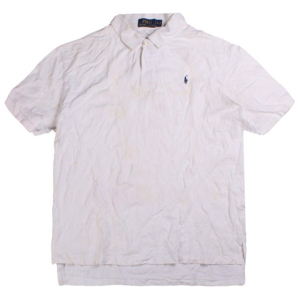 Polo Ralph Lauren  Quarter Button Short Sleeve Polo Shirt XLarge White