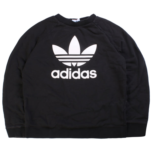 Adidas  Spellout Heavyweight Crewneck Sweatshirt Large Black