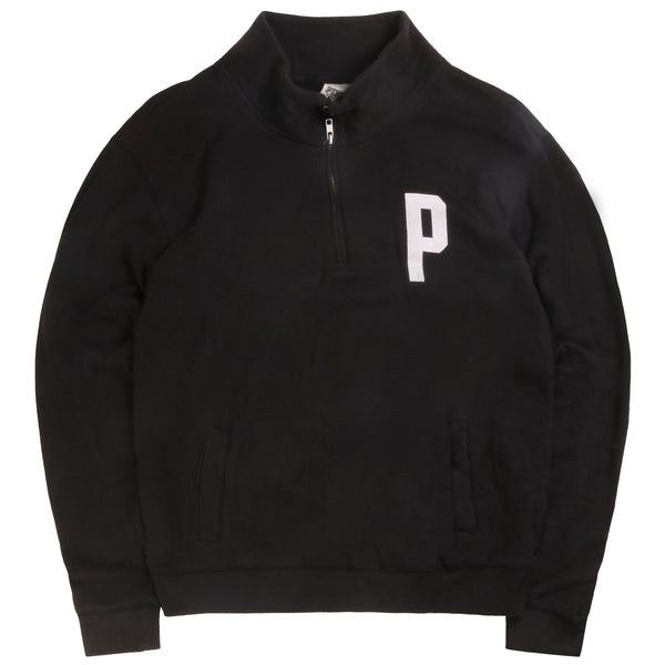 Pink  Quarter Zip P Sweatshirt Small Black