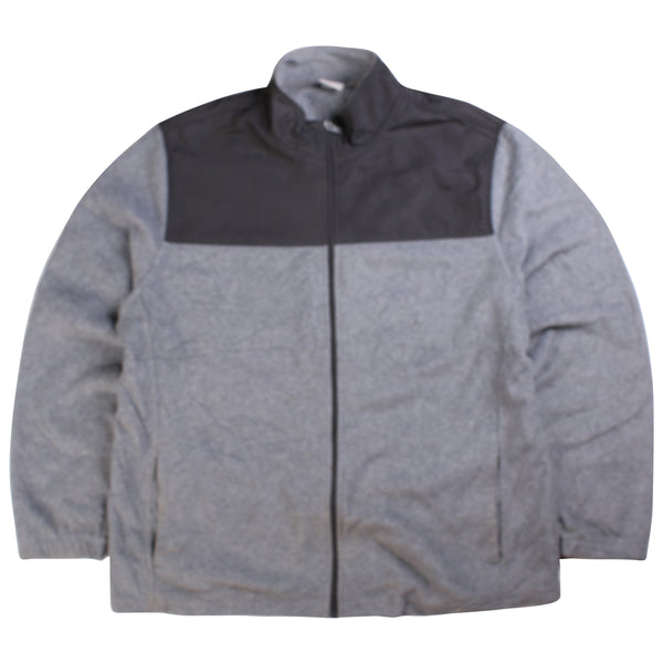 Starter  Full Zip Up Plain Fleece Jumper XLarge Grey