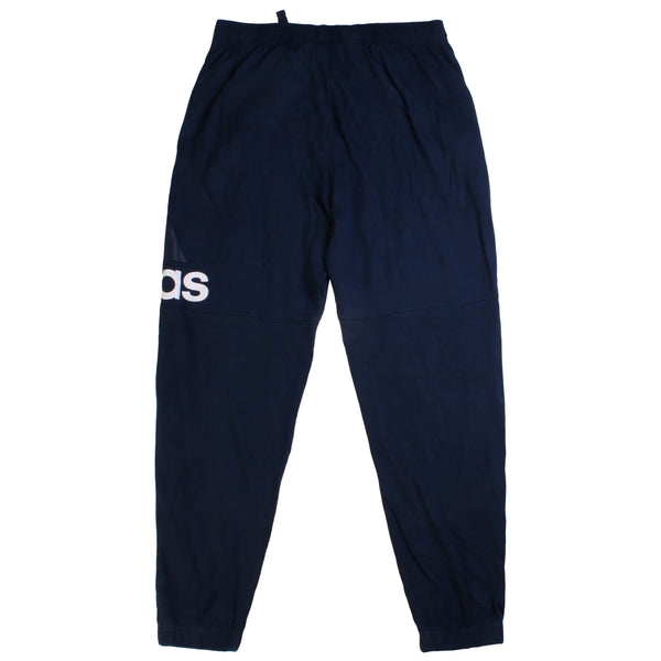 Adidas  Elasticated Waistband Drawstrings Joggers / Sweatpants Large Navy Blue