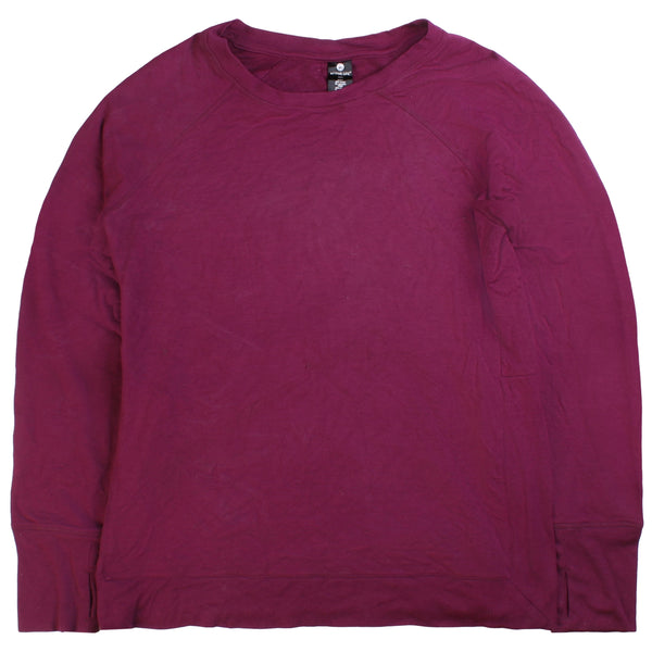 Active Life  Plain Crewneck Sweatshirt Medium Burgundy Red