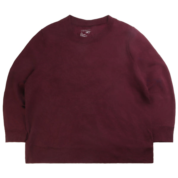 Terra Sky  Plain Crewneck Sweatshirt XLarge Burgundy Red