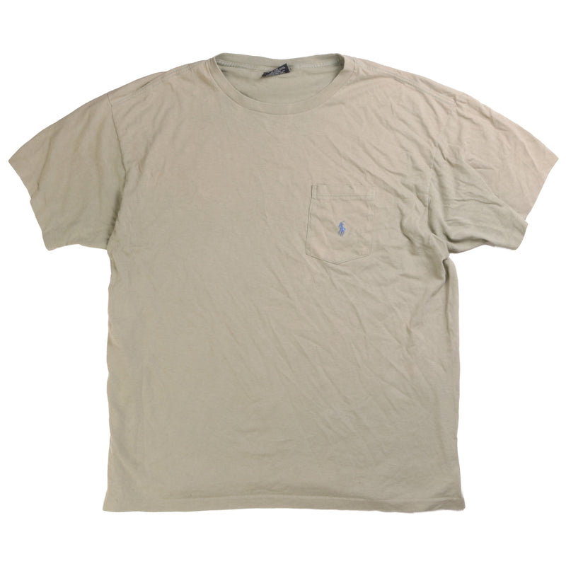 Polo Ralph Lauren  Pocket Short Sleeve T Shirt Large Beige Cream