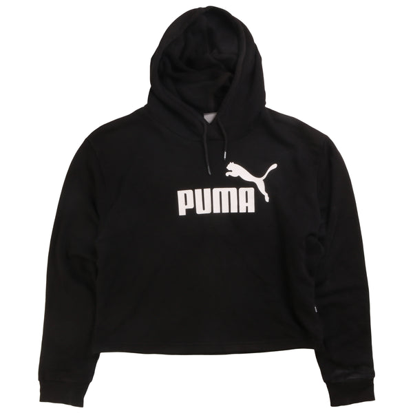 Puma  Spellout Pullover Hoodie Small Black