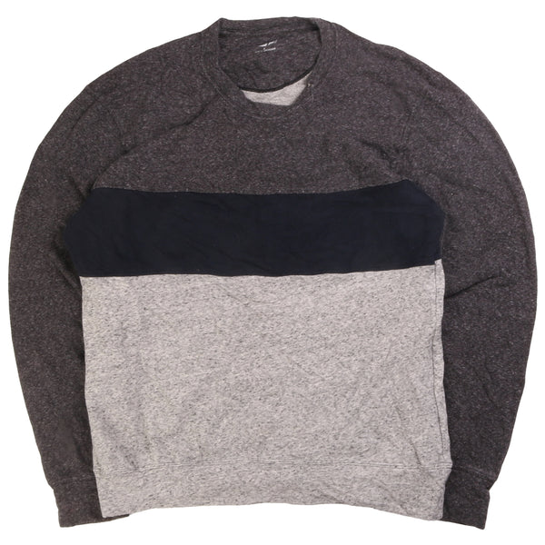 Uniqlo  Plain Striped Crewneck Sweatshirt Large Grey