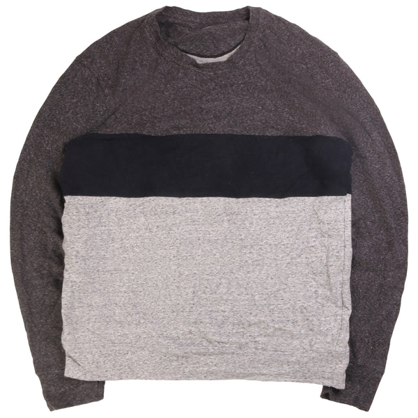 Uniqlo  Plain Striped Crewneck Sweatshirt Large Grey