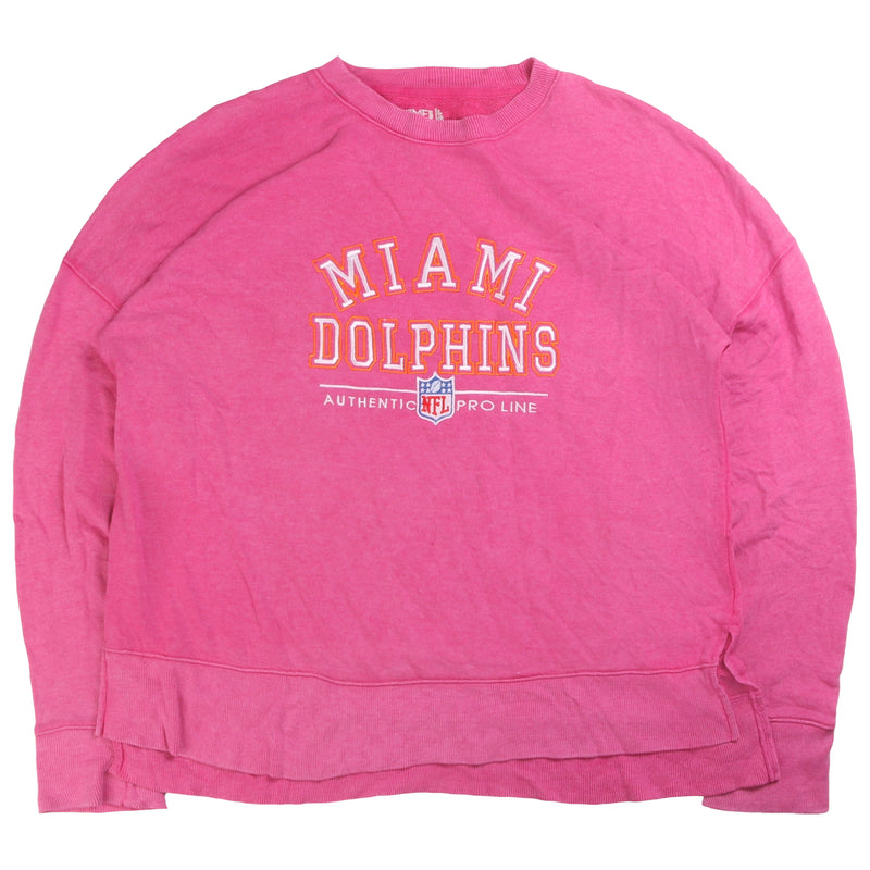 Time & Tru  Miami Dolphins NFL Sweatshirt Large Pink