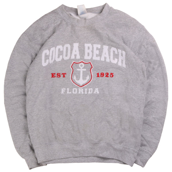 Gildan  Cocoa Beach Crewneck Sweatshirt Small Grey