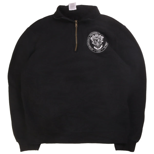 Jerzees  College Quarter Zip Sweatshirt Small Black