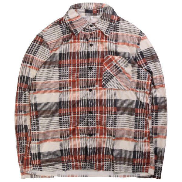 Aeropo  Check Long Sleeve Shirt Large White