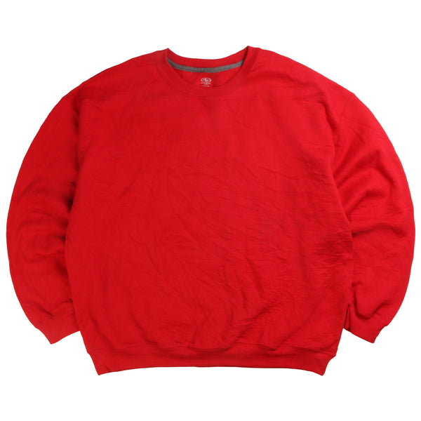 Athletic  Plain Heavyweight Crewneck Sweatshirt XLarge Red