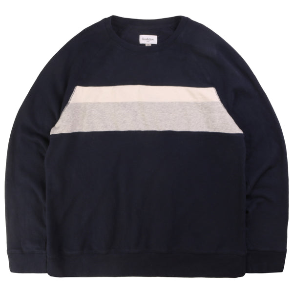 GoodFellows  Striped Crewneck Sweatshirt XLarge Navy Blue