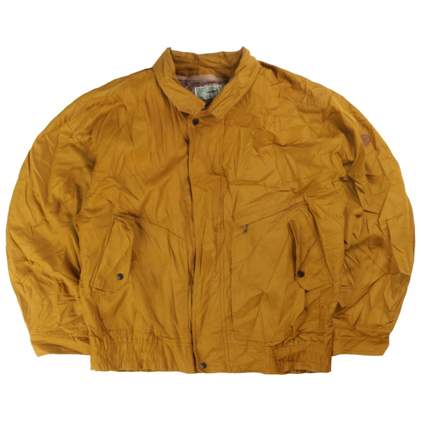 Crocodile  Full Zip Up Fleece Lined Bomber Jacket Large Yellow