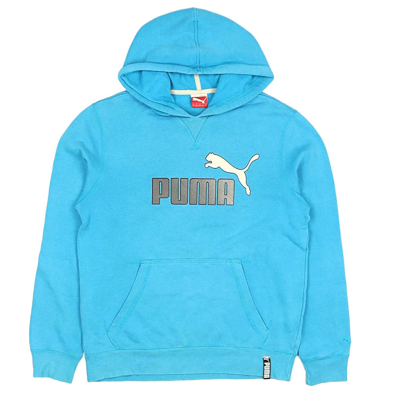 Puma 90's Spellout Pullover Hoodie Medium Blue