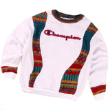 REWORK Champion X COOGI 90's Spellout Crewneck Sweatshirt Women's xSmall White