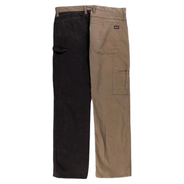 REWORK Dickies X Half and Half 90's Carpenter Workwear Trousers Men's 34 x 30 Black